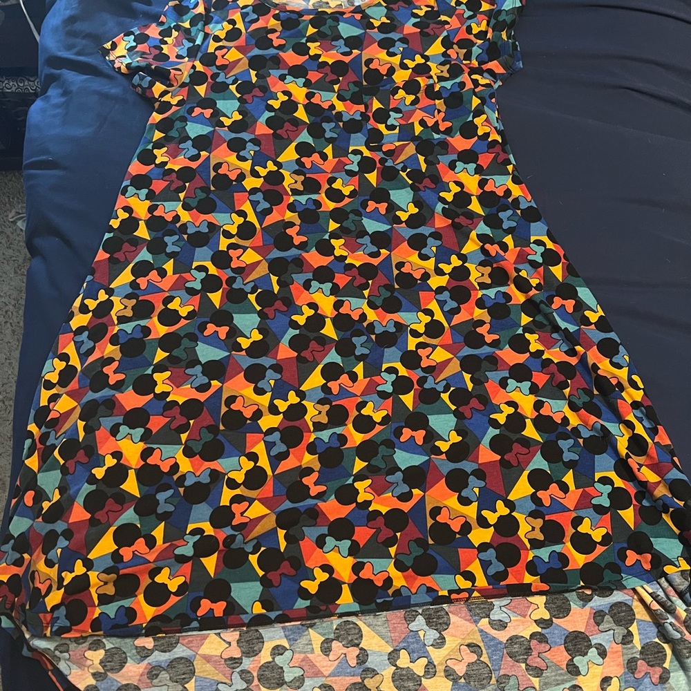 LuLaRoe DISNEY Dress with Multicolor Geometric Pattern